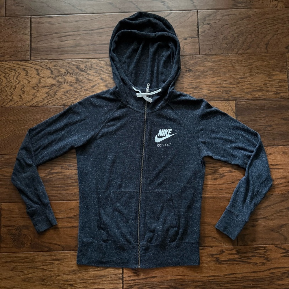 Nike Sportswear Women's Size Small Heather Black Lightweight Hoodie 883729-010